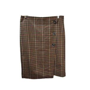 Ann Taylor Plaid Tweed A-Line Skirt‎ Size 6P NEW